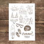 A4-suuruses dekoratiivsed korduvkasutatavad suve&scaron;abloonide &scaron;abloonide maalimis&scaron;abloonid meisterdamiseks puidule, l&otilde;uendile, p&otilde;randale, seinale ja plaatidele Scrabooking maalimiseks