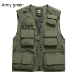 &Otilde;ues kalap&uuml;&uuml;gi vestid Kiirelt kuivavad hingavad mitme taskuga v&otilde;rkjakid fotograafia matkamiseks matkavest Eemaldatav s&otilde;jaline taktikaline vest L armee roheline v&auml;rv