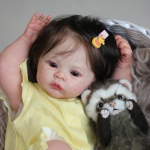 19-tolline kogu keha Reborn Baby Doll Meadow Newborn Baby Size P&auml;ris pilt K&auml;sitsi valmistatud K&auml;si-juurjuuksed N&auml;htavad veenid