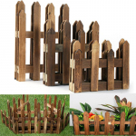 1,2 m palgist rullpiirdeaed Palisaadi korrosioonikindel puidust &auml;&auml;ristav aiatara lillepeenardele 120*24*0.6cm