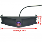 170&deg; AHD CVBS CCD 1080P s&otilde;iduki kalasilm Night Vision auto LOGO parkimise eestvaatekaamera Peugeot 3008 T8 Facelift 2013-2016 jaoks HD CCD 720P