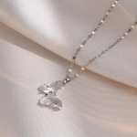 Butterfly tsirkoonist ripatsiga kaelakee naiste lihtne ja mitmek&uuml;lgne tuulega kaelakee