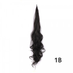 Paindlik m&auml;his hobusesaba pikendusega 32 tolli pikk lokkis laineline hobusesaba must painduv s&uuml;nteetiline v&otilde;ltsponi saba naistele