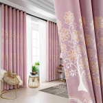 Moodne lihtne paksendatud tr&uuml;kitud kardina varjund soojusisolatsioon heliisolatsioon magamistoa elutoa kaunistus kardin W150*H270cm roosa
