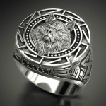 Meeste 925 vintage Wolf Totem Tai h&otilde;bedane s&otilde;rmus P&otilde;hjamaade m&uuml;toloogia Viking Warrior Wolf Head meeste s&otilde;rmus 11