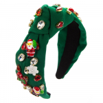 Juuksepael naiste j&otilde;uluv&auml;rviline t&uuml;rkiissinine inkrusteeritud kristallist laia servaga kommiv&auml;rvi peapael Mitmek&uuml;lgne peakate One Size