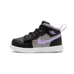 Air Jordan 1 Mid ALT SE TD Houndstooth Beebiketsad Must Valge Metallik-H&otilde;bedane DO2492-015 22 gray