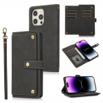 Luksuslik rahakott Multi Card Flip nahk&uuml;mbris iPhone 15 14Plus 13 12 11Pro Max jaoks Samsung S23 S22 S21 S20Ultra Plus Note20Ultra A14 A54 A13A53 jaoks iPhone 6/6S must