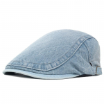 Pestud teksam&uuml;ts Mehed Briti barett Naiste Forward Cap Paintsman Hat Newsboy Cap helesinine v&auml;rv