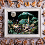 5D DIY Teemantmaali Liblikas Lille Kolju Teemanttikandid Ristpistes Kits T&auml;ielik Rhinestone Mosaiic Kodukaunistuse kingitus Round 20x30cm