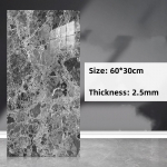 Isekleepuv marmormustriga simuleeritud plaatide kleebis Seinakaunistus WC Veekindel alumiinium-plastpaneel 20pcs