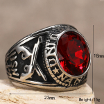 Meeste v&auml;&auml;riskivist s&otilde;rmus, moodne retroterasest titaanist ehtetarvikud meeste punkroki kiusamisr&otilde;ngale 7