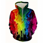 Kevad-s&uuml;gis kapuutsiga dressipluus 3D digitaalprintimisega Unisex kapuutsid Meeste Naiste Mood Lahtine Pullover 3XL