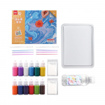 Marmoriv&auml;rvikomplekt 12 v&auml;rviga Perfect Water Art Paint Mate Ohutu ja hariv kunst ja k&auml;sit&ouml;&ouml; 6ml -12 colors