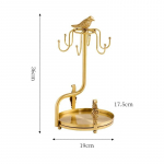 Messingist tassihoidja Kerge luksuslik linnutassi taldrikuhoidja kodukaunistus elutoa s&ouml;&ouml;gilaua veetassi hoidik as the picture kuld