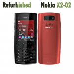 Renoveeritud Nokia avatud originaal Nokia X2-02 mobiiltelefon kahe SIM-kaardiga No charger must
