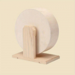 Vaikne puidust hamstri treeningratas stabiilse kronsteiniga &ndash; ideaalne v&auml;ikestele lemmikloomadele, nagu hamstrid ja merisigad S