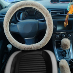 3tk/komplekt 38cm universaalsed pl&uuml;&uuml;s auto roolikatted talvised kunstkarusnahast k&auml;sipiduri- ja k&auml;igukattekomplektid autosalongi tarvikud parkkoor
