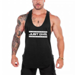 Muscleguys Just Gym Fitness Meeste Stringer Tank Top v&otilde;rk Kulturismi Tanktop Muscle Singlet Varrukateta Vest L must
