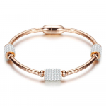 Creative Insi &uuml;mmargune ripats, isikup&auml;rastatud titaanist terasest k&auml;ev&otilde;ru roosa kullaga magnetpandlaga