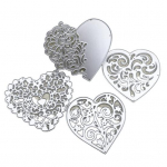 S&uuml;damekujulised &otilde;&otilde;nsad l&otilde;ikevormid DIY v&auml;ljal&otilde;igete albumi &scaron;abloonid, reljeefne mallidekoor h&otilde;be