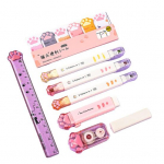 Armas kassik&auml;pa kirjatarvete komplekt kustutuskummiga korrigeeriva lindiga esilet&otilde;stjad M&auml;rkmete joonlaud pliiatsikarp Koolikontoritarbed Kassis&otilde;pradele S&uuml;nnip&auml;evakink punane