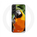 &Uuml;mbris Samsung Galaxy S21 FE Macaws Parrot Orange Green jaoks