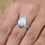925 Sterling H&otilde;be, Vikerkaare Kuukivi Ovaalne Kivist S&otilde;rmus, K&auml;sit&ouml;&ouml; Disaineris&otilde;rmus, Ovaalne S&otilde;rmus, boho S&otilde;rmus, Kingitus talle, J&otilde;ulukink 6