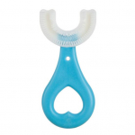 Laste hambahari U-t&uuml;&uuml;pi peaga suuhooldus, imiku pehmete harjastega k&auml;eshoitav hambahari v&auml;ikelapsele Round sinine