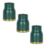 Kanistrite komplektid k&ouml;&ouml;gileti jaoks, maal&auml;hedane talumaja sisustus, kohvi-tee suhkrujahu 3 Small Green Jars