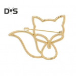 Naiste pross &Otilde;&otilde;nes Fox Decor Roostevaba Peen libisemisvastane Kulumiskindel mantel krae m&uuml;ts Sall Kaunistus Riided Pin R&otilde;ivas Ehted kuldne