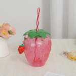 Red Strawberry Strawberry Straw Cup ei suuda kuuma vett hoida punane