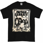 Must Sabbathi s&auml;rk Black Sabbath World Tour 70S must Unisex T-s&auml;rk S
