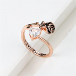 Mood Naiste roos Kuldse v&auml;rvi roosi&otilde;iega reguleeritav s&otilde;rmus Luksuslik s&uuml;damega l&otilde;igatud valge kiviga Ma armastan sind igavesti Pulmapaelad S&otilde;rmuse ehted valge