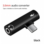 2-&uuml;hes USB-t&uuml;&uuml;pi C Lightning adapter 3,5 mm pistikupesaga helik&otilde;rvaklappide adapter USB-C laadimisadapter Xiaomi Huawei k&otilde;rvaklappide adapteri jaoks For TYPE-C must