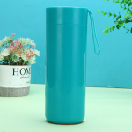 Uus &uuml;hev&auml;rviline &auml;ristiilis roostevabast terasest trummel vaakumkolb tr&uuml;kitud logoga kontori kinketopsid. 401-500ml valge