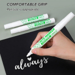 2tk valge markerpliiatsiga komplekt 3mm &otilde;line veekindel valge geelpliiats DIY grafiti pliiats kirjatarbed kirjutamiseks joonistamiseks koolitarbed 2pcs