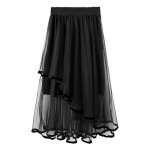 Naiste seelikud &uuml;hev&auml;rvilised Korea as&uuml;mmeetriline v&otilde;rkseelik Suvine magus hubane lahtised seelikud vabaaja k&otilde;iksobivad k&otilde;rge v&ouml;&ouml;kohaga seelikud One Size beež