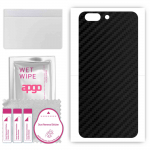 apgo Protective Skin Sticker for the back compatible with OnePlus 5, Wrap Film, Foil, Vinyl - Pattern Carbon Black