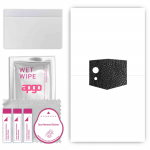 apgo Protective Skin Sticker for the back compatible with Cubot Pocket 3, Wrap Film, Foil, Vinyl - Pattern Black Leather