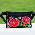 WTEMPO Etnilise stiili tikandiga v&ouml;&ouml;kott Suure mahutavusega multifunktsionaalne mobiiltelefoni hoiukott Naiste sportlik rinnakott Naiste v&ouml;&ouml;kott One Size