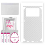 apgo Protective Skin Sticker for the back+sides compatible with Oppo K9 Pro 5G, Full Wrap Film, Foil, Vinyl - Pattern Transparent Carbon