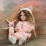 55 cm Reborn Baby v&auml;ikelapse printsess, kogu kehaga pehme silikoonnukk, painduv, pehme puudutusega lokkis juustega moodne t&uuml;drukule nukk kingitud m&auml;nguasi 55cm
