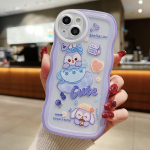 Lainelise servaga silikoon&uuml;mbris Oppo A58 A78 A38 Samsung A54 A34 A24 A14 iPhone 15 14 Redmi Note 12 11 10 Infinix Note 30 jaoks Funda Armas Magus P&auml;ev Kassikate Infinix Hot 10 (X682)