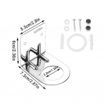 Seinale paigaldatav du&scaron;igeeli pudelihoidja roostevabast terasest &scaron;ampoonipudelihoidja vedelseebi dosaator konks seinale paigaldatav puurimiseta h&otilde;be