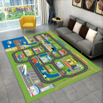 Laste m&auml;ngumatt maanteel simuleeritud linnaliikluse m&auml;ngutoa ala vaip, vaip kodu elutoa magamistoa diivan, laste libisemiskindel p&otilde;randamatt 230x160cm(90x62in)