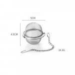 1 tk 304 roostevabast terasest maitseainefilterpall, teefiltripall, supimaitsestamispall pikendatud ketikonksuga 1pc Small size h&otilde;be