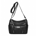 Mitme taskuga keskealiste naiste kott &Otilde;lakott emakott must