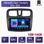 10-tolline Android Renault Logan Sandero 2014-2017 autoraadio multimeediumivideopleier GPS-navigatsioonis&uuml;steem WIFI 1+16GB