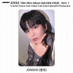 ATEEZ Golden Hour, 1. osa Fromm Store 2. 1:1 Foto-videok&otilde;ne s&uuml;ndmuse fotokaart Jongho - Video Call